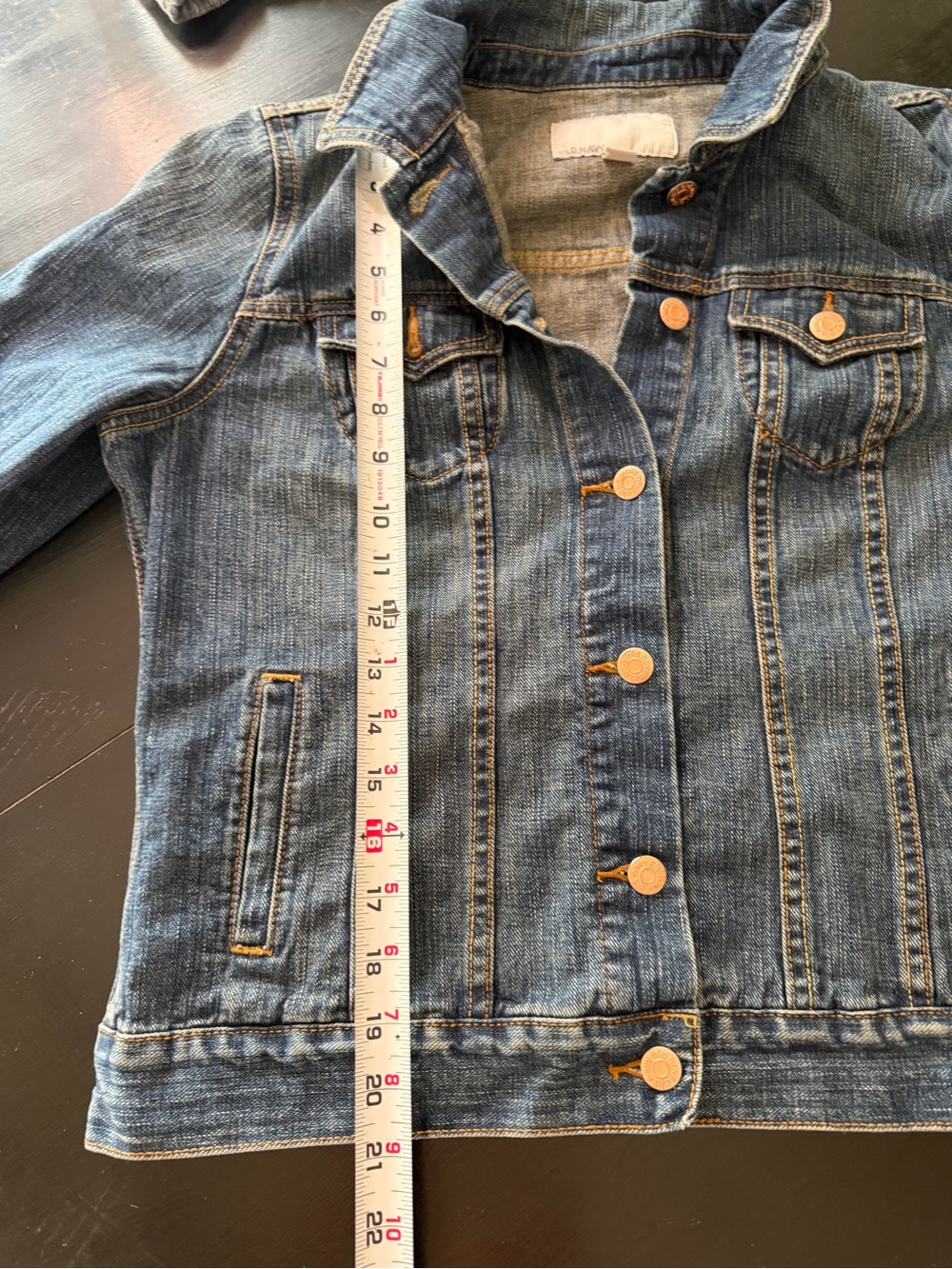Old Navy Classic Dark Denim Jacket Lg k514 - Picture 7 of 8